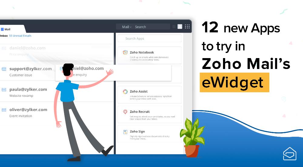 12 new apps to try in Zoho Mail’s eWidget