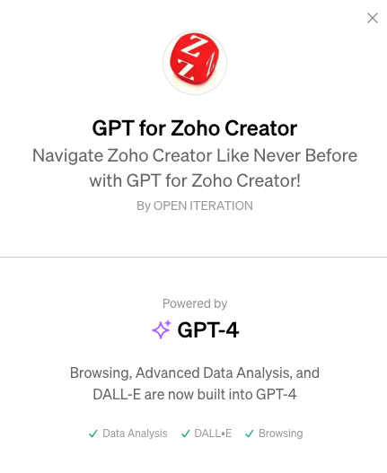 GPT for Zoho Creator