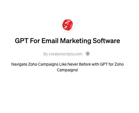 GPT for Zoho Campaigns