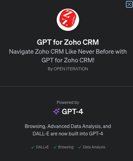 GPT for Zoho CRM