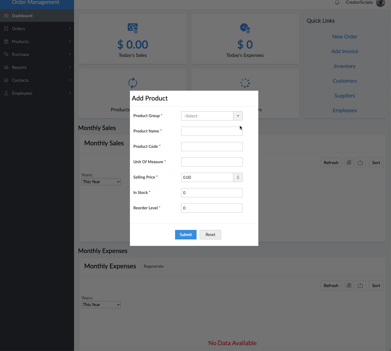 How to update Unit Price into a subform based on Product selection