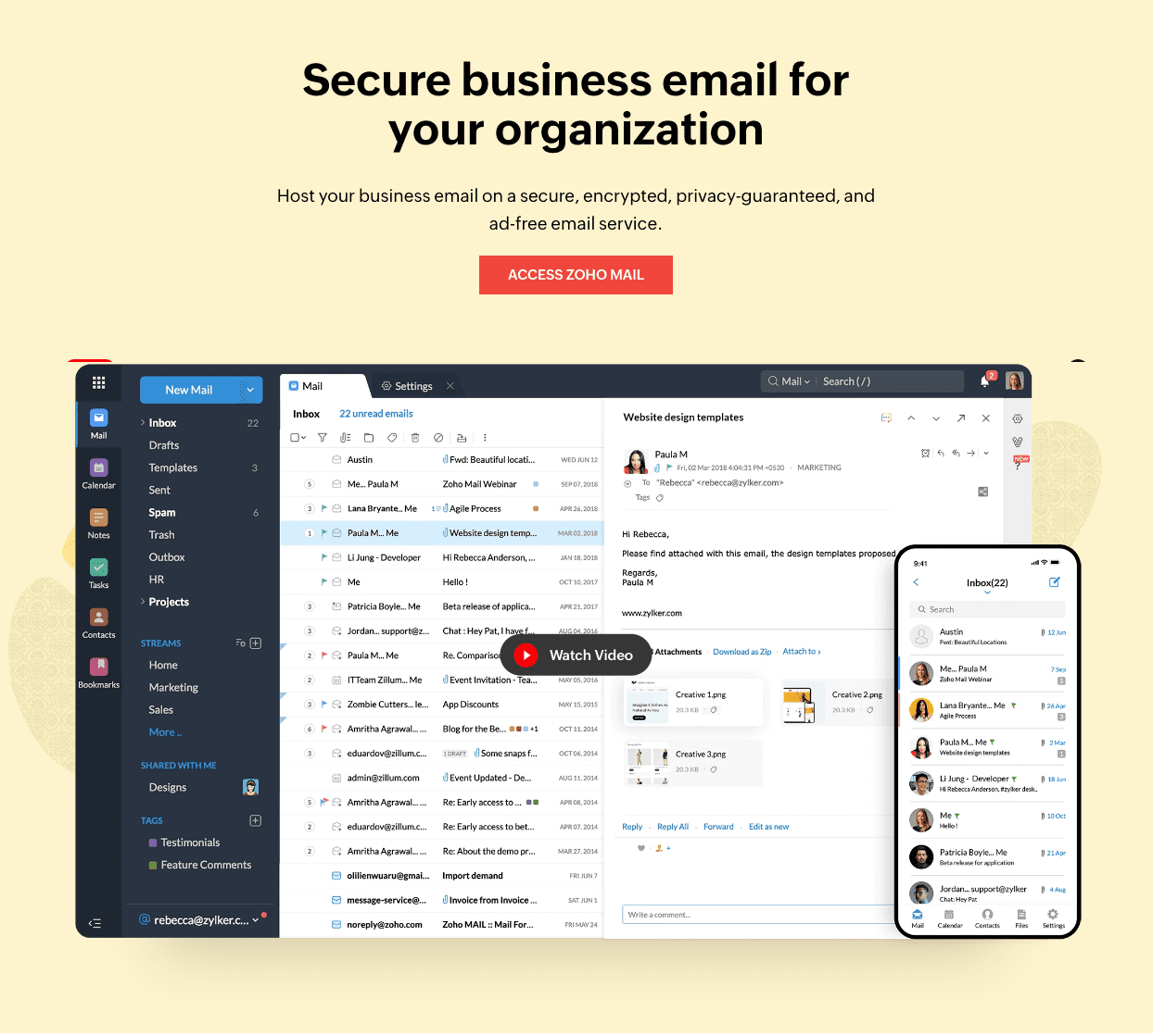 Zoho Mail Access