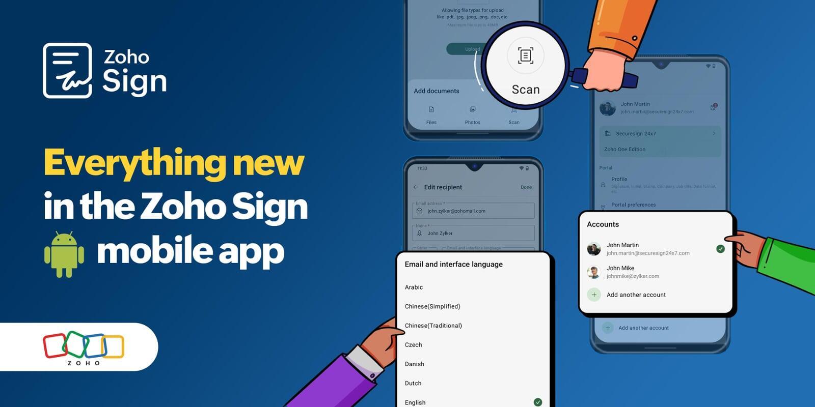 Transform Digital Transactions with Zoho Sign's Game-Changing Android App Updates!