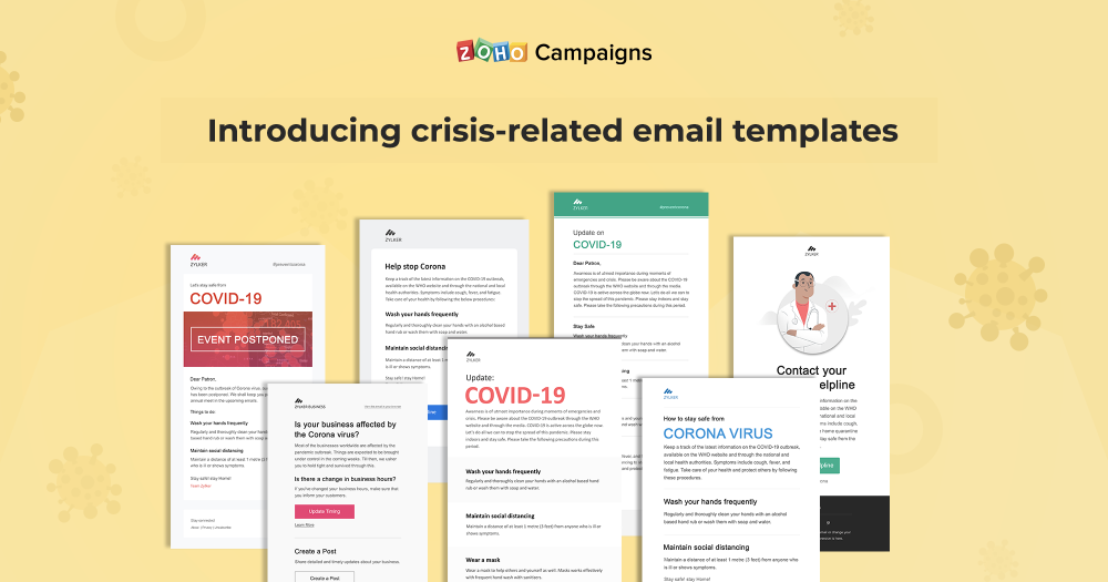 Introducing crisis-related email templates