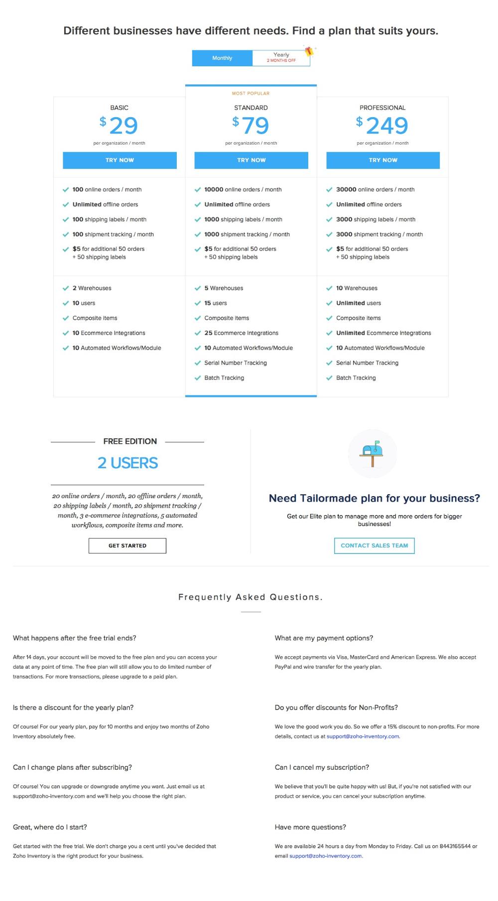 Zoho-Inventory-Pricing