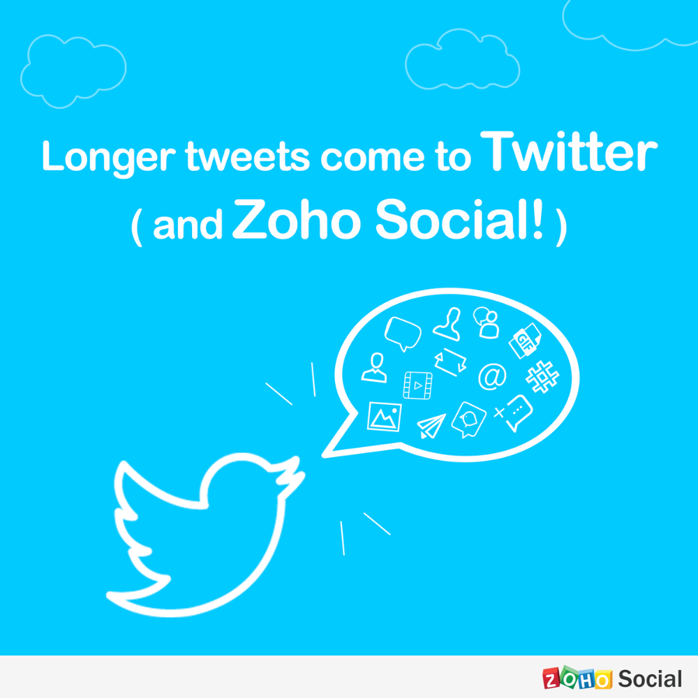 Longer Tweets Now on Twitter and Zoho Social!