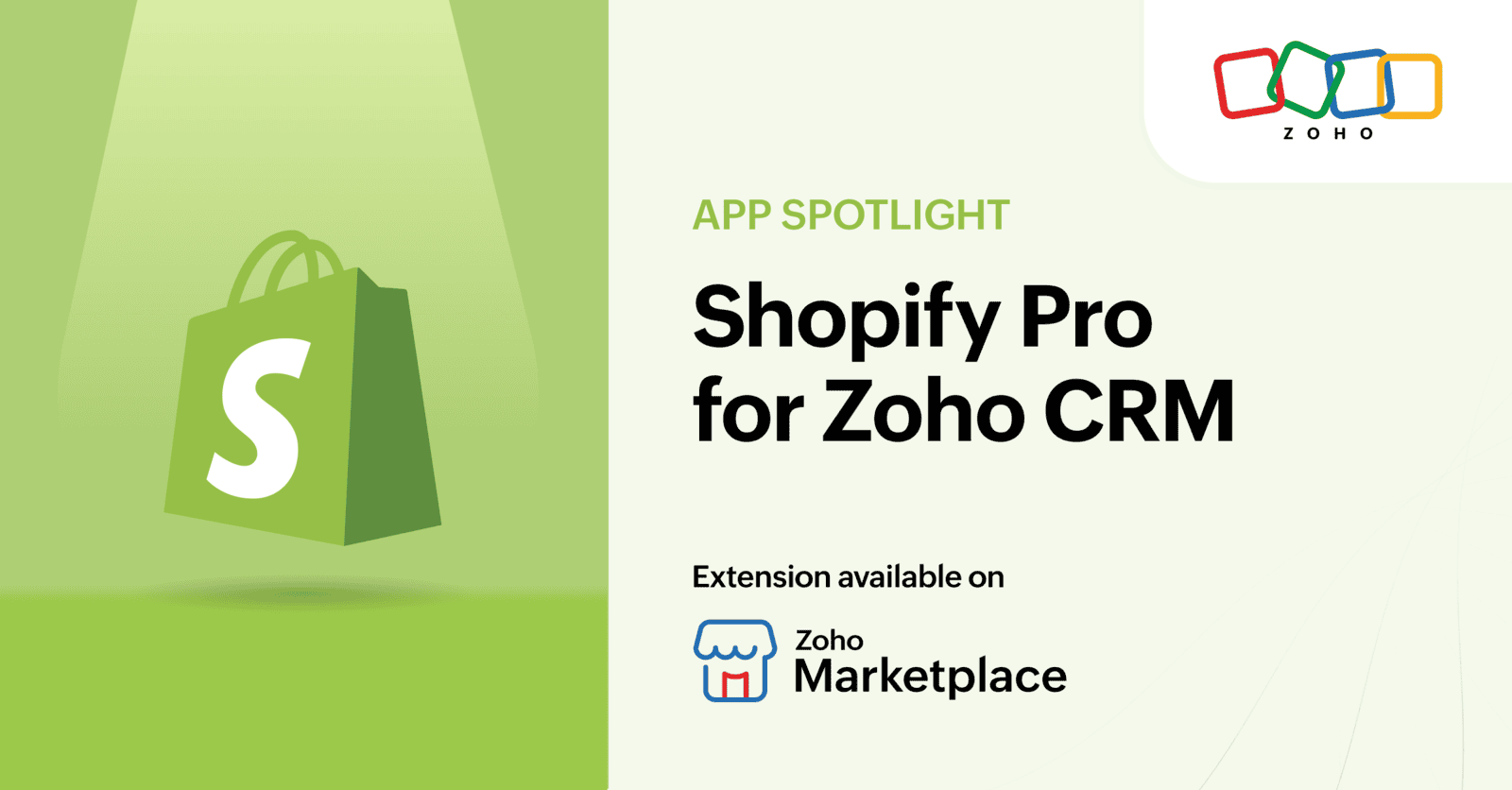 Shopify Pro for Zoho CRM: Two-Way Sync for Customers, Draft Orders and Orders